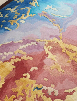 Modern Bold Aztec Stripe Wool Rug 74