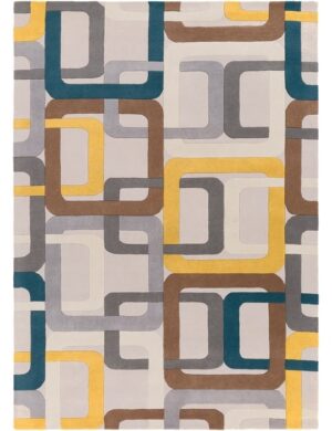 Modern Geometric Block Area Rug