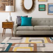 Hand-tufted-Bassenge-Light-Grey-Geometric-Squares-Wool-Area-Rug---8_-x-11_