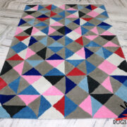 Modern Vibrant Geometric Abstract Rug