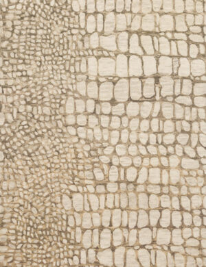 Neutral Reptile Skin Mosaic Rug