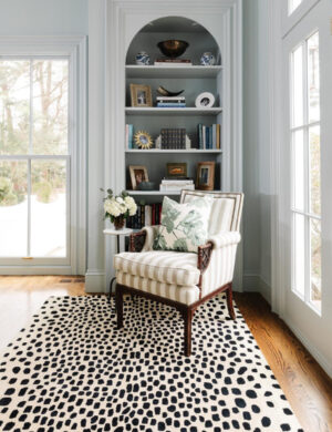 Spotted Print Neutral Tone Area Rug 79