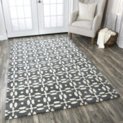 Modern Geometric Gray Rug