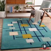 Rustic Tribal Stripe Wool Rug