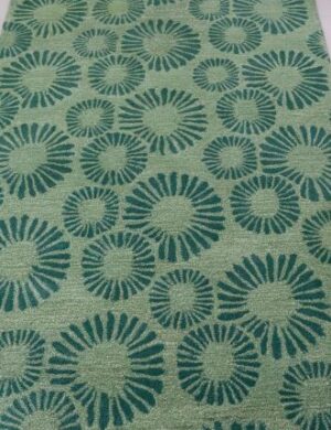 Subtle Green Floral Rug
