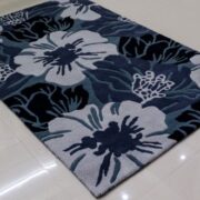 Midnight Bloom Hand-Tufted Carpet