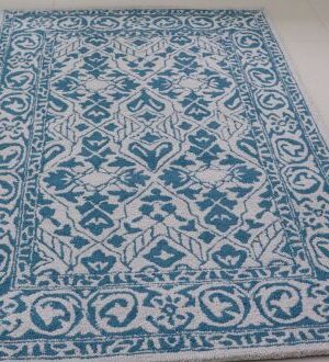 Azure Elegance Hand-Tufted Carpet