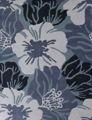 Midnight Bloom Hand-Tufted Carpet