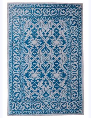 Azure Elegance Hand-Tufted Persian Carpet