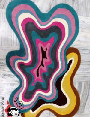 Artistic Wave Fusion Rug