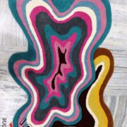 Artistic Wave Fusion Rug