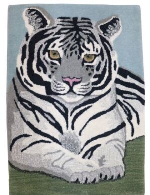 Majestic White Tiger Area Rug